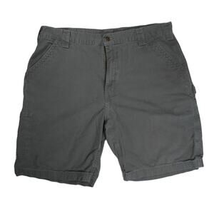 Carhartt work casual mens cargo shorts gray size zip fly 40 regular pockets